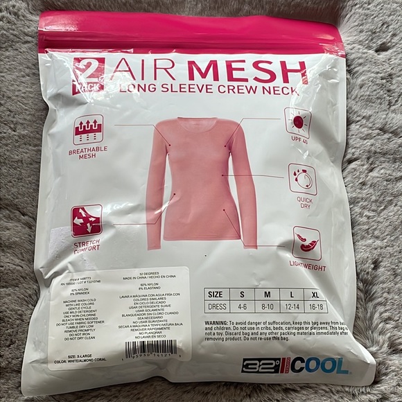 32 Degrees Cool - Women’s 2 Pack Long Sleeve Crew Neck T-shirt - Picture 2 of 3